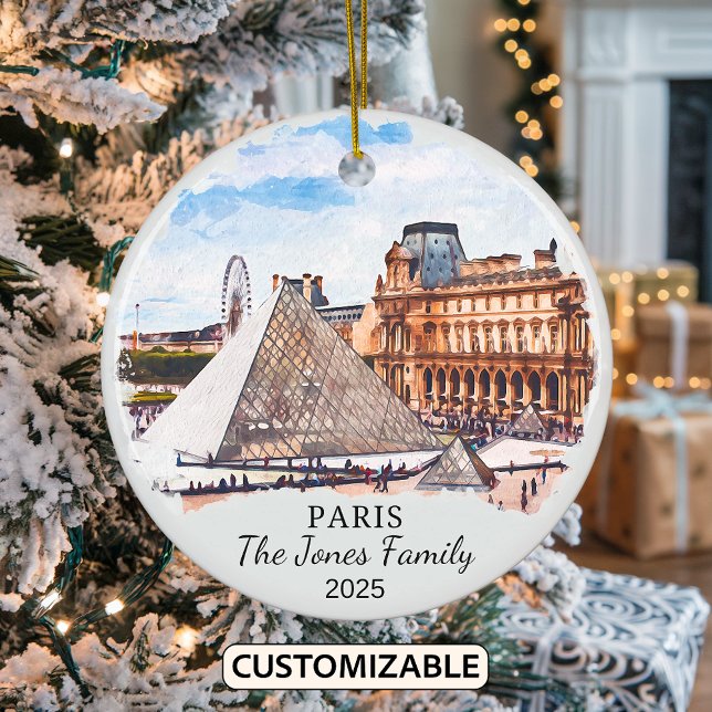 Ornement de Paris personnalisé, France, Louvre (Créateur téléchargé)