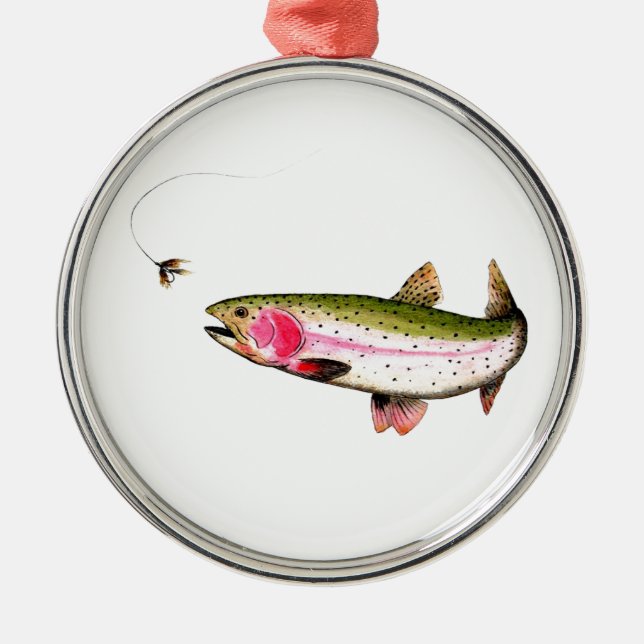 Ornement de pêche à la truite volante (Devant)
