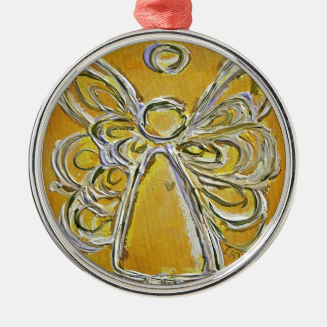 Ornement de peinture de l'ange jaune (Devant)