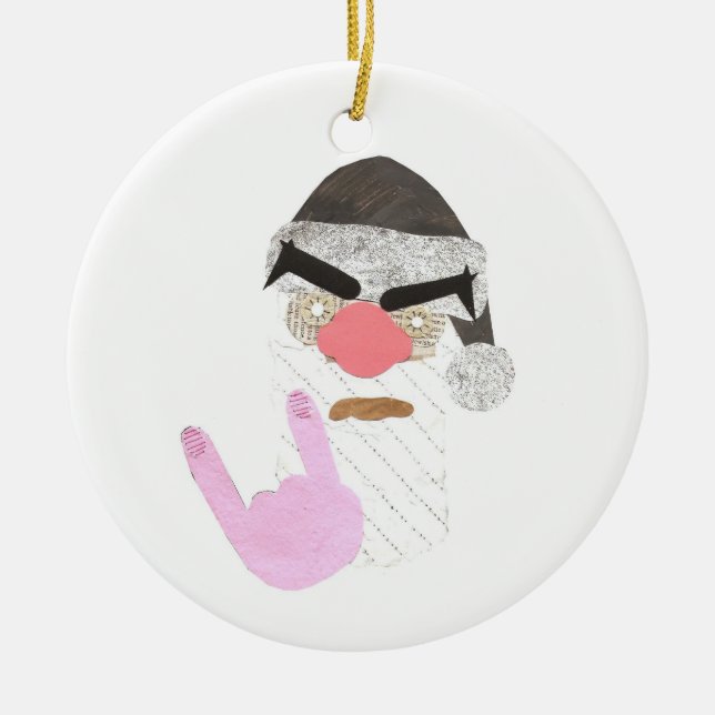 Ornement de Père Noël en métal (Devant)