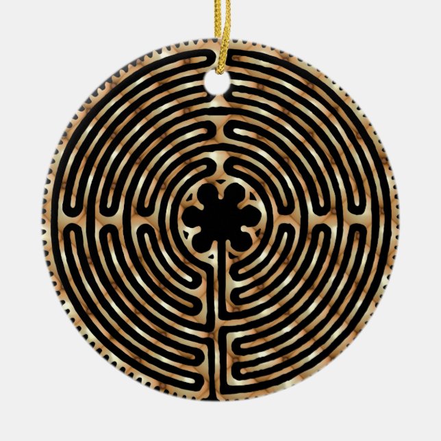 Ornement de perle de labyrinthe de Chartres (Devant)