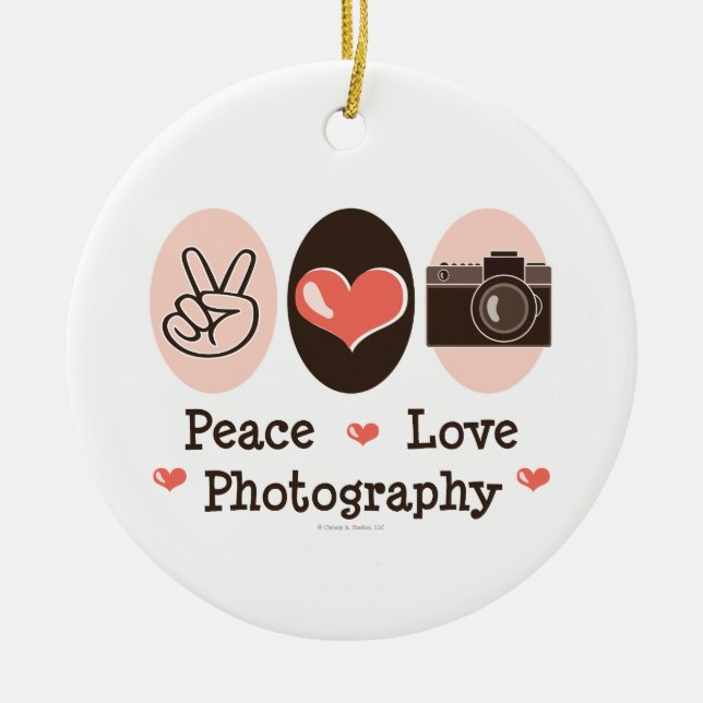 Ornement de photographie d'amour de paix (Devant)