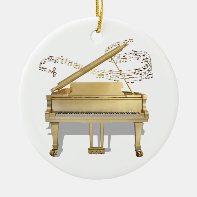 Ornement de piano doré (Devant)