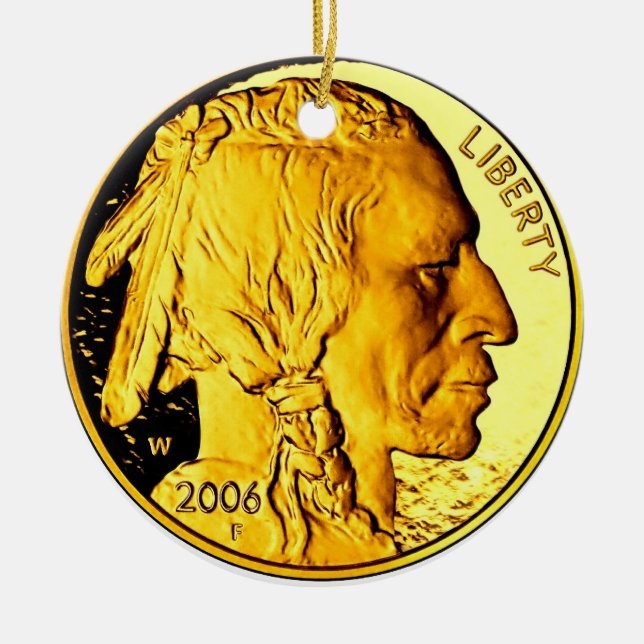 Ornement de pièce d'or $50 (Devant)