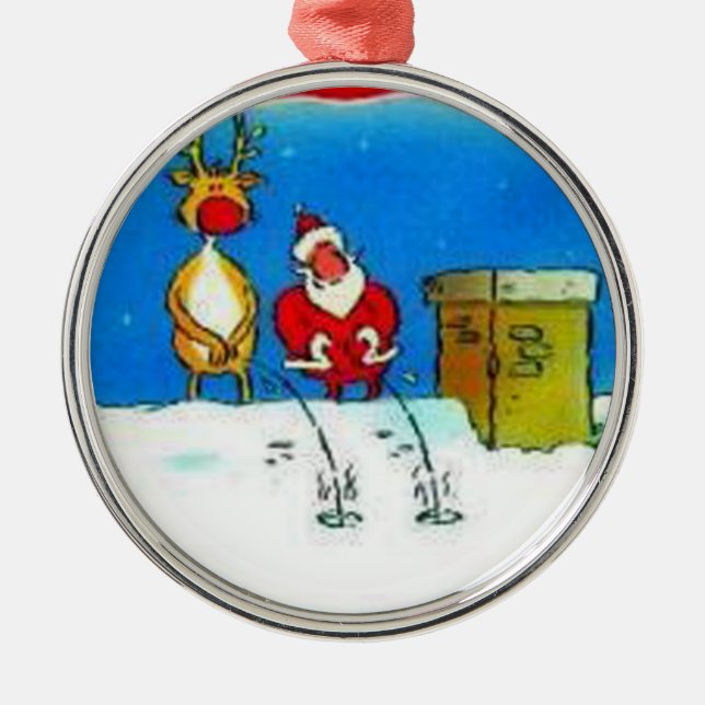 Ornement de pipi d'arbre de Noël de Père Noël (Devant)