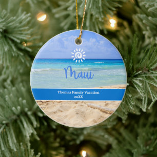 Ornement de plage personnalisé de Maui