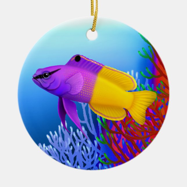 Ornement de poisson Royal Gramma Basslet Reef (Devant)
