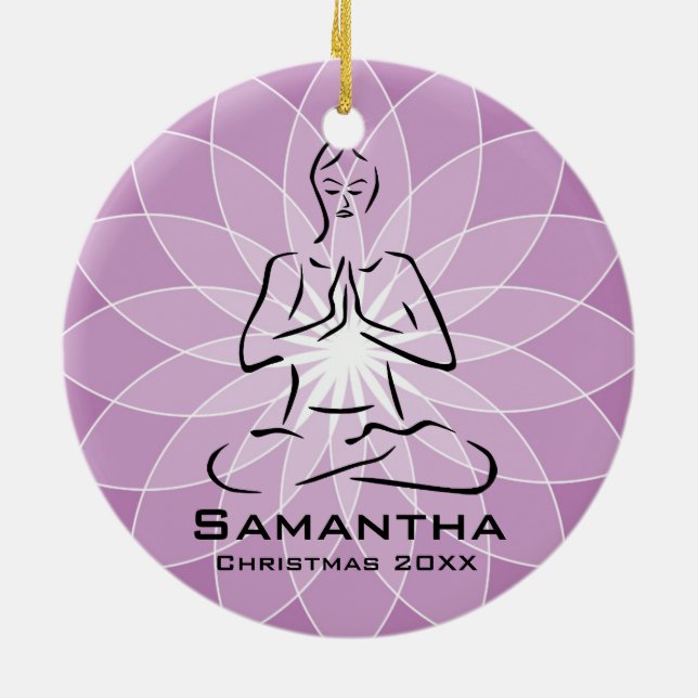 Ornement de pose de yoga personnalisé (Dos)
