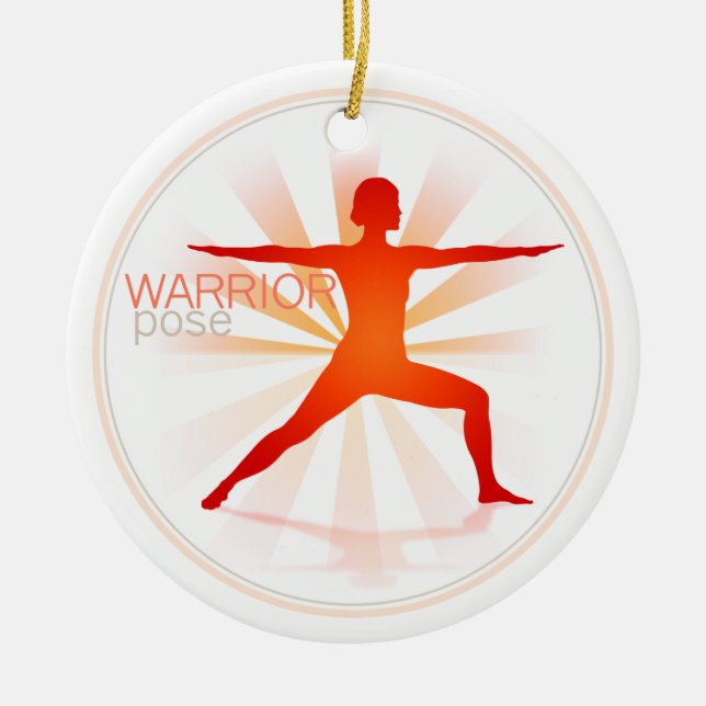Ornement de pose de yoga (pose de guerrier) (Devant)