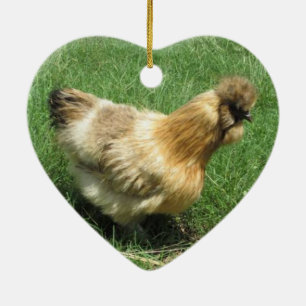 Ornement de poulets de soie