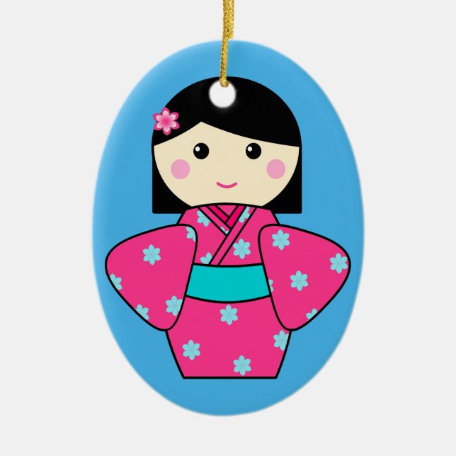 Ornement de poupée de Kokeshi (Devant)