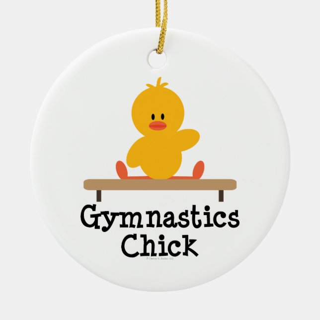 Ornement de poussin de gymnastique (Devant)