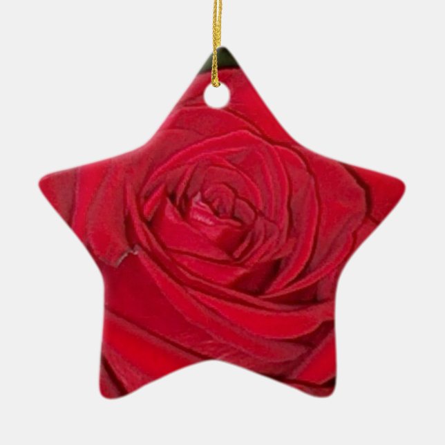 Ornement de rose rouge (Devant)