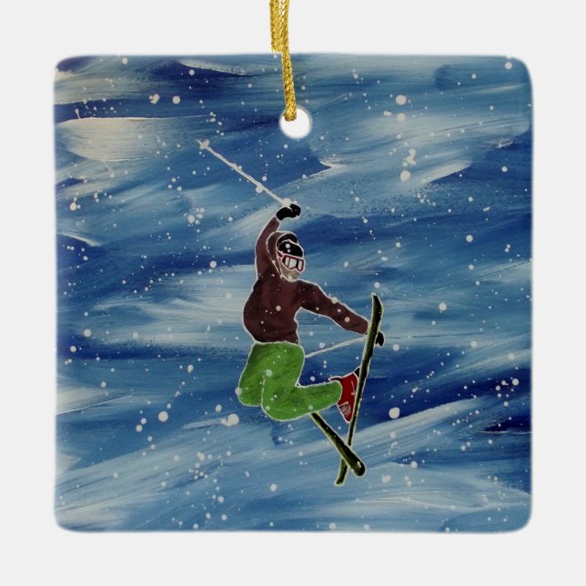 Ornement de saut de ski (Devant)