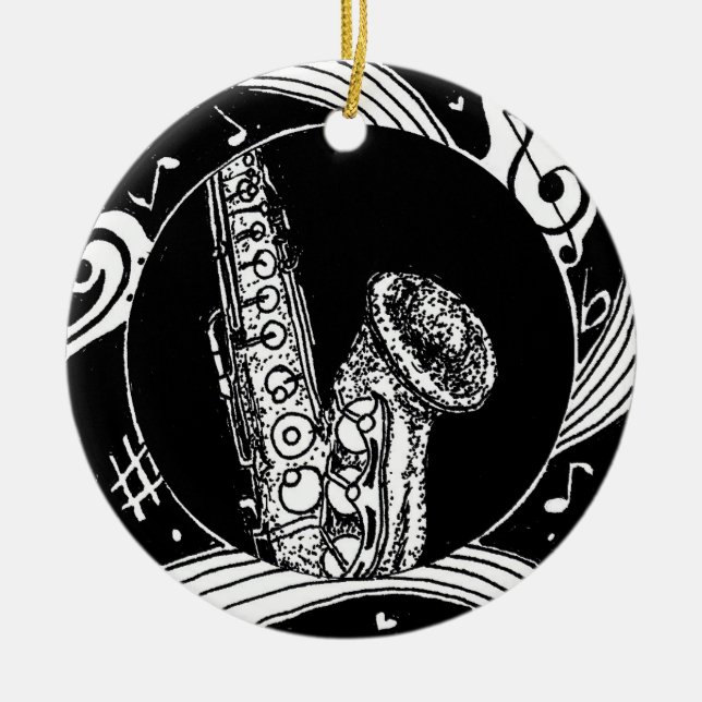 Ornement de saxophone (Devant)
