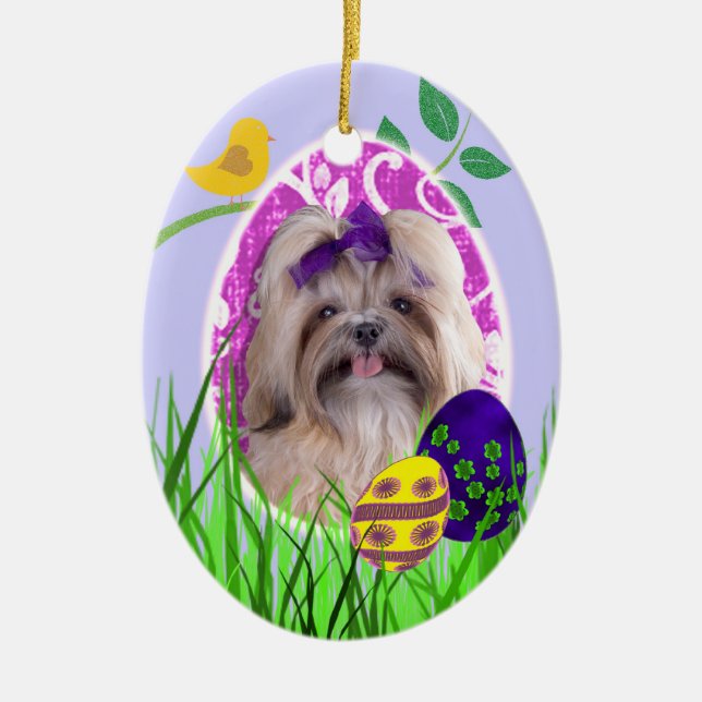 Ornement de Shih Tzu Pâques (Devant)
