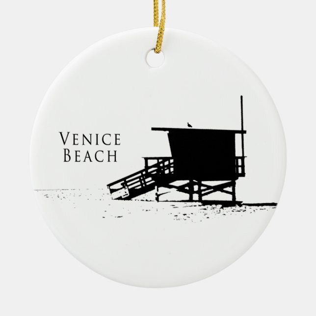 Ornement de silhouette de plage de Venise (Devant)