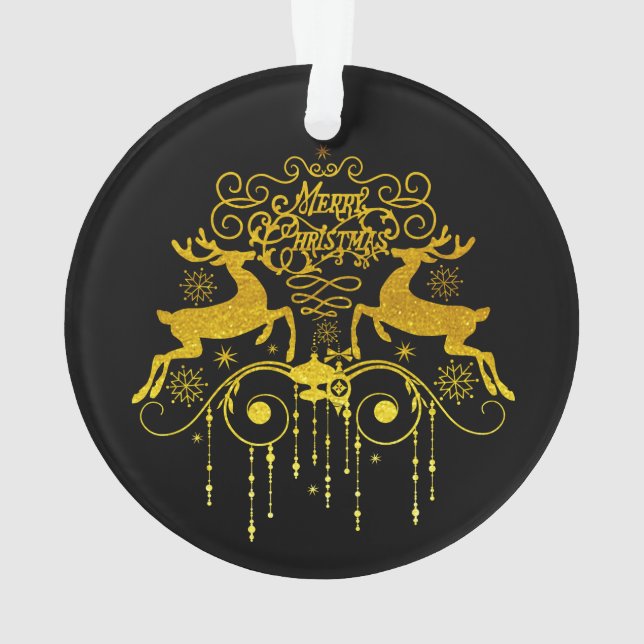 Ornement de silhouettes des cerfs de Noël (dos)
