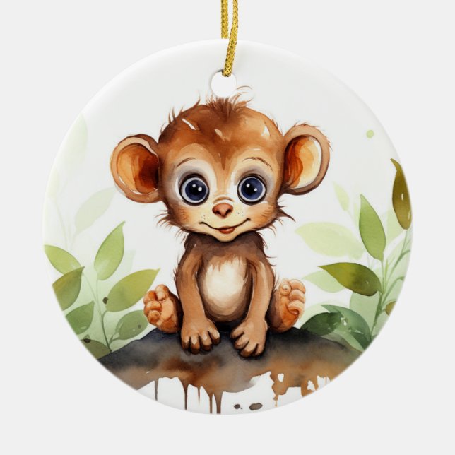 Ornement de singe de bébé (Devant)