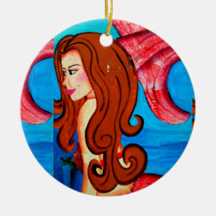 ornement de sirène rousse
