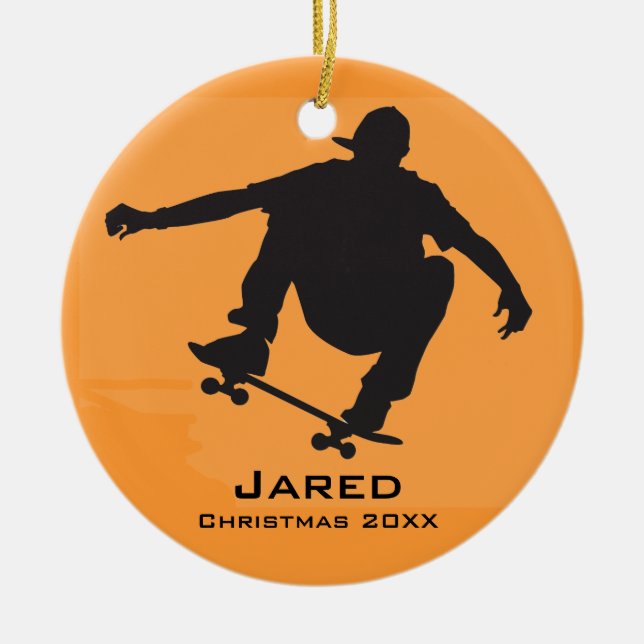 Ornement de skateboard personnalisé (Devant)
