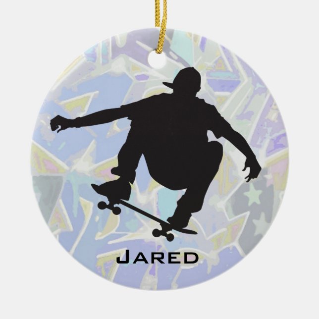 Ornement de skateboard personnalisé (Devant)