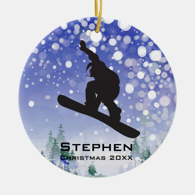 Ornement de snowboard personnalisé (Devant)