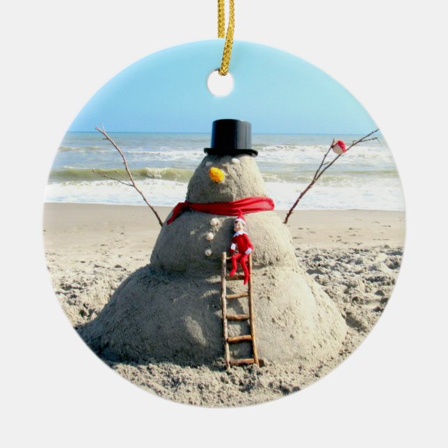 Ornement de Snowman en Floride (Devant)