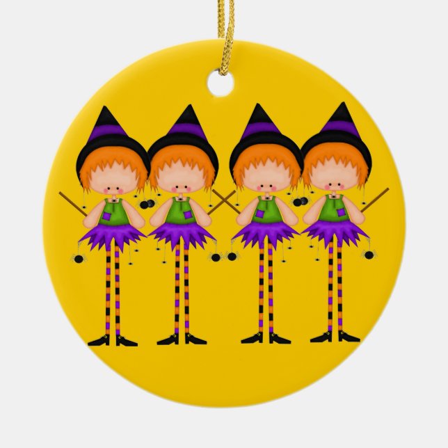 Ornement de sorcières de Halloween (Devant)