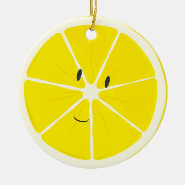 Ornement de sourire du citron | (Devant)
