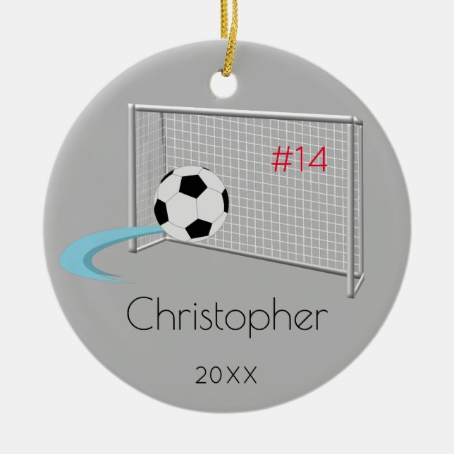 Ornement de souvenir de ballon de football (Devant)