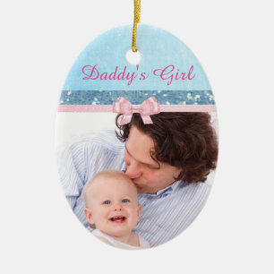 Ornement de souvenir de bébé de la fille du papa