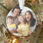 Ornement de souvenir photo personnalisé FAMILLE éc