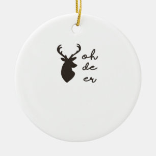 Ornement de style graphique moderne Oh Deer