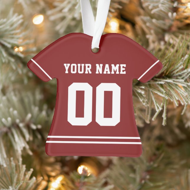 Ornement de style Jersey sportif personnalisé (Arbre)