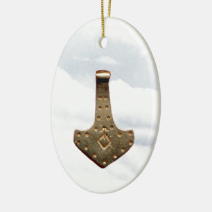 Ornement de talisman Gold Thor Hammer