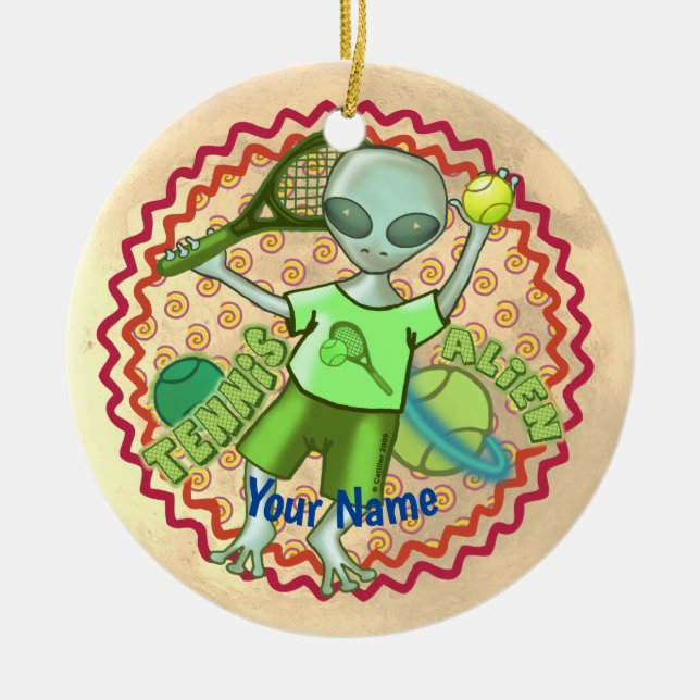 Ornement de tennis Alien (Devant)