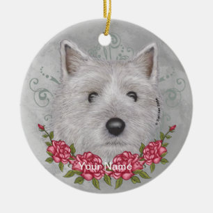 Ornement de Terrier Cairn de Roses