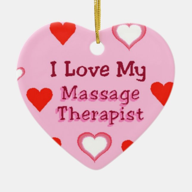 Ornement de thérapeute de massage d'amour (Devant)