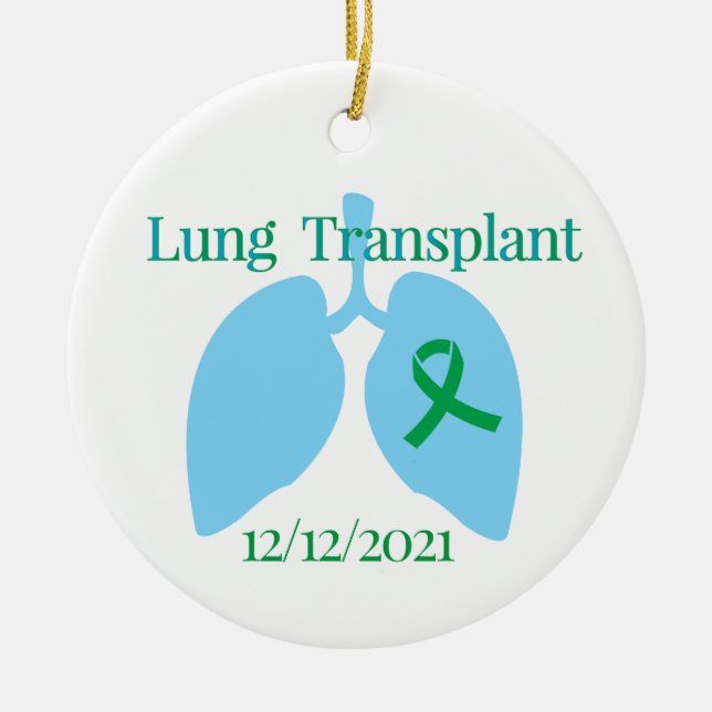 Ornement de transplantation pulmonaire personnalis (Devant)