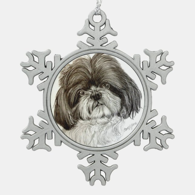 Ornement de tzu de Shih par Carol Zeock (Devant)
