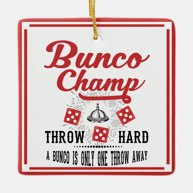 Ornement de vacances de Bunco - champion (Devant)