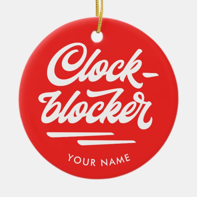 Ornement de vacances de Clockblocker (Devant)