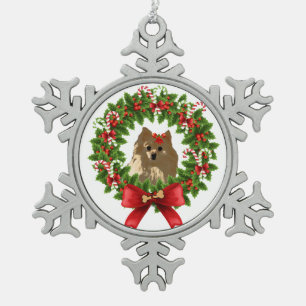 Ornement de vacances de guirlande de Pom