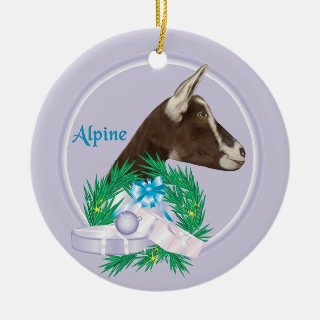 Ornement de vacances de la couronne de chèvre alpi (Devant)