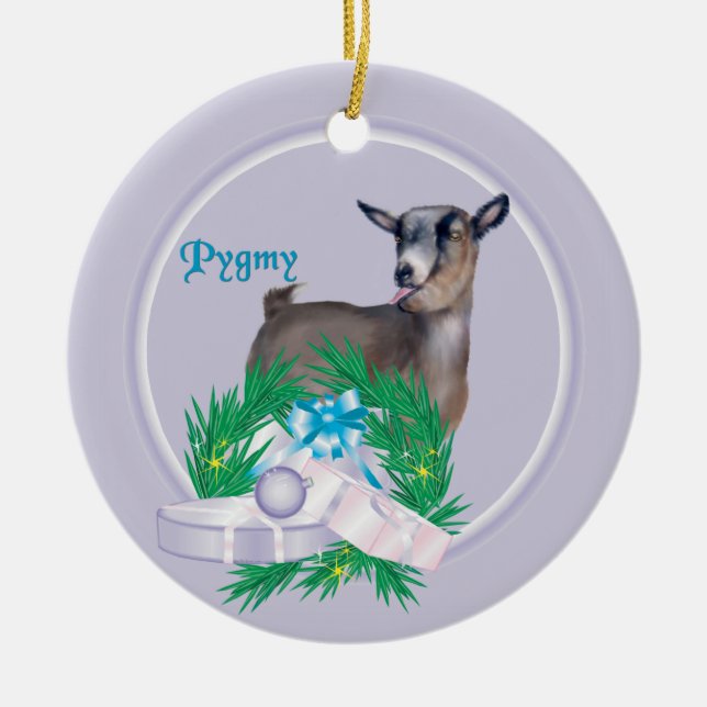 Ornement de vacances de la couronne de chèvre pygm (Devant)