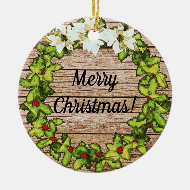 Ornement de vacances de la grange rustique (Devant)