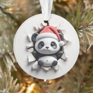 Ornement de vacances de Panda ludique