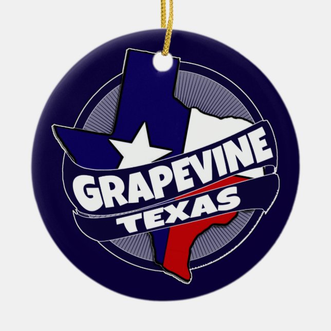 Ornement de vacances d'éclat de drapeau du Texas (Devant)