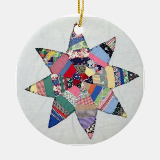 Ornement de vacances en quilt étoile Patchwork (Devant)